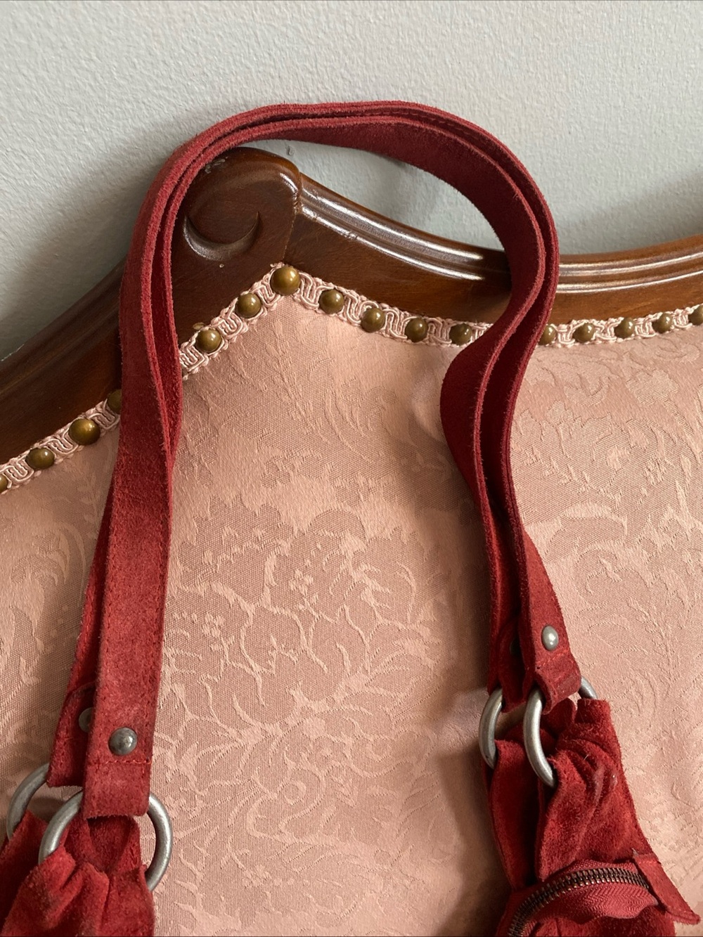 Free People Roma Rust Red Suede Hobo Shoulder Bag - Picture 5 of 13